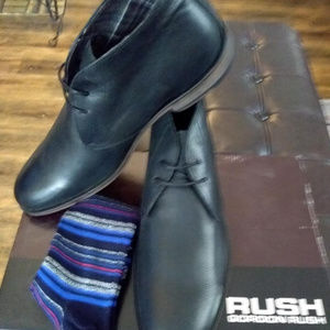 RUSH by Gordon Rush Men's "Reeve" Black Ankle Boot